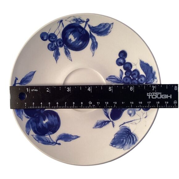 California Pantry Classic Ceramics Blue Fruit Oversized Saucer Plate - Picture 3 of 3